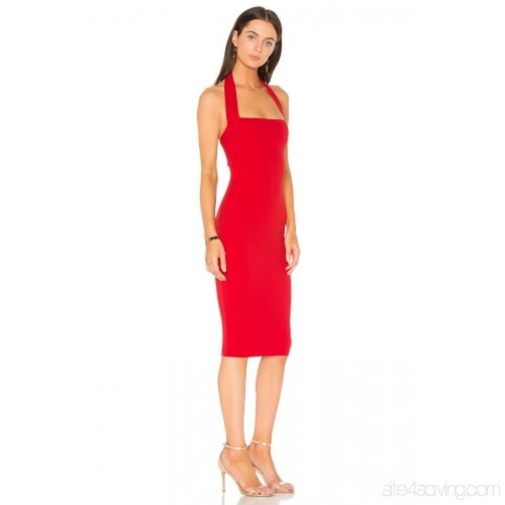 Nookie Boulevard Midi Dress Flame Red